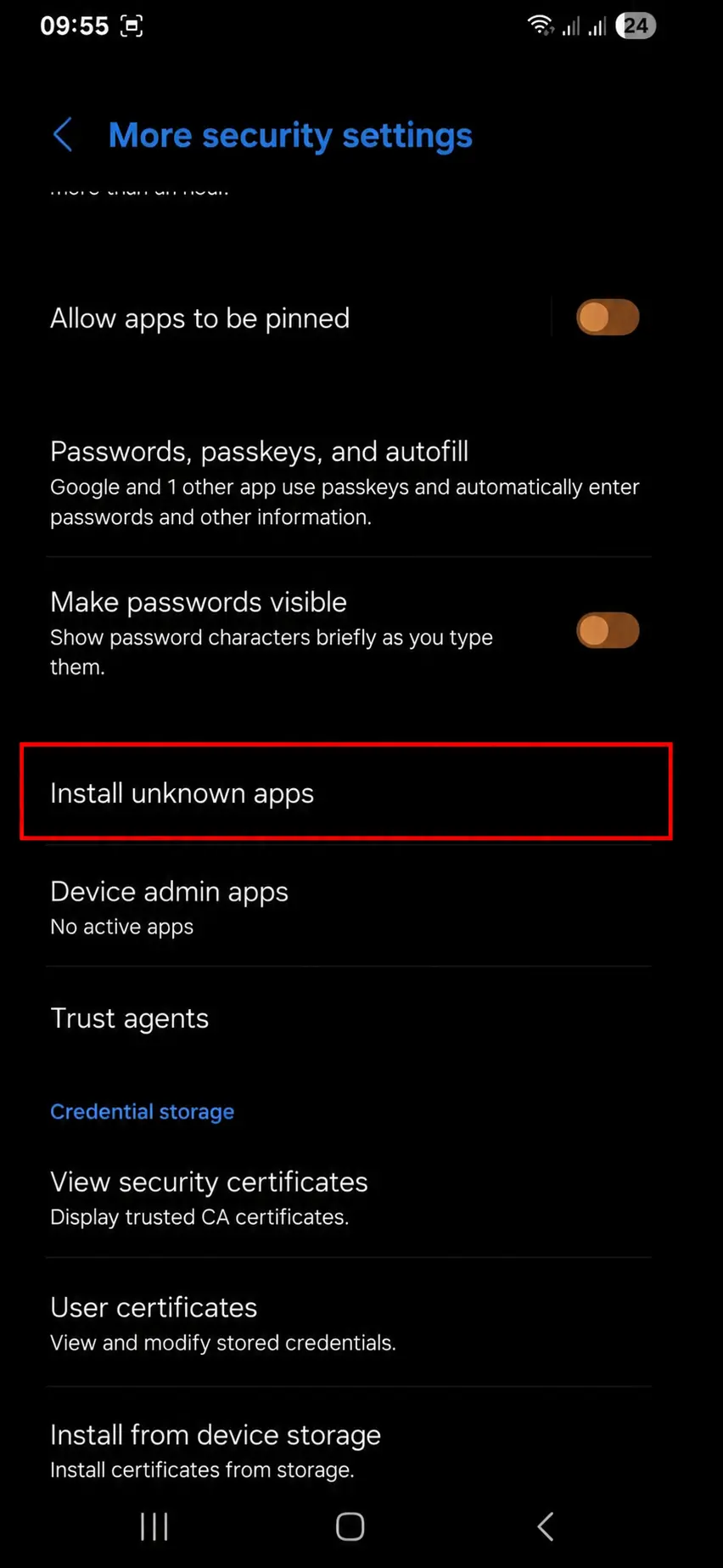 FilmPlus APK install App permission unknown source